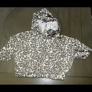 Leopard Print 2 Piece Matching Set w/ Hood (SizeL)